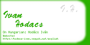 ivan hodacs business card